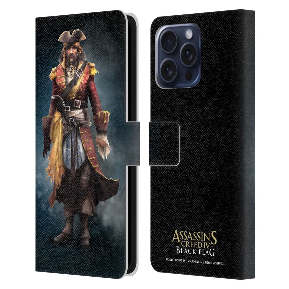 ASSASSINS CREED アサシンクリード - Black Flag Characters / Bartholomew Roberts レザー手帳型 / Apple iPhoneケース - PGS